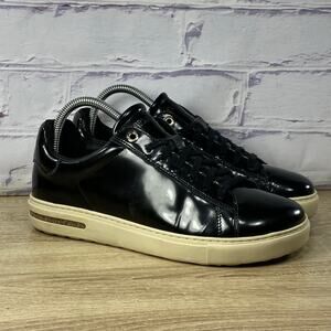 Birkenstock Bend Black Patent Leather Sneaker 39 Women's 8 Men's 6 Lace Up Shoes